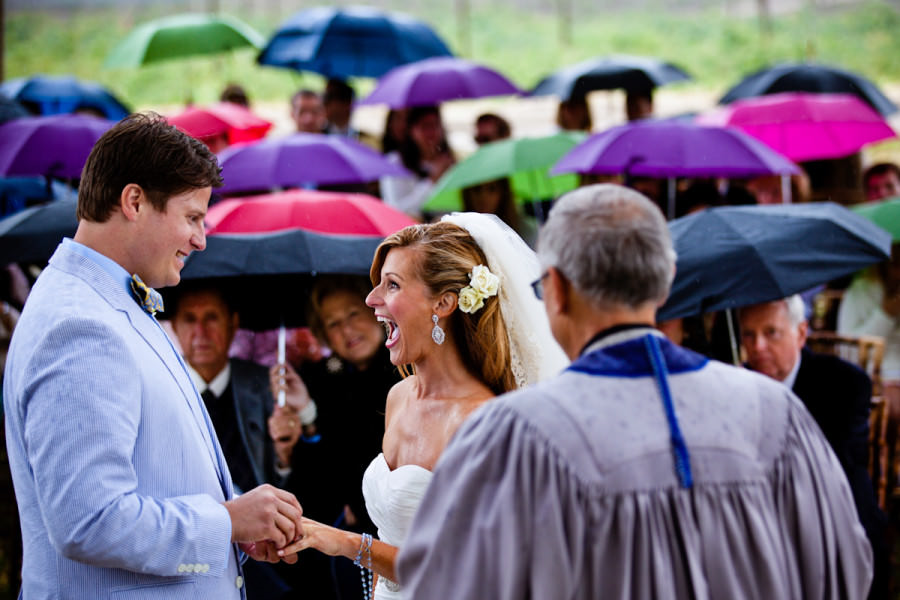 Rainy wedding photo Charleston SC