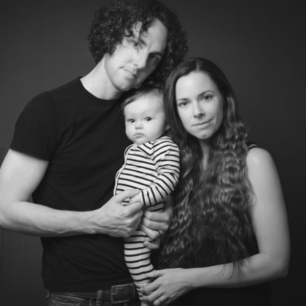 Charleston photographer Ben Chrisman with his wife Erin and newborn daughter