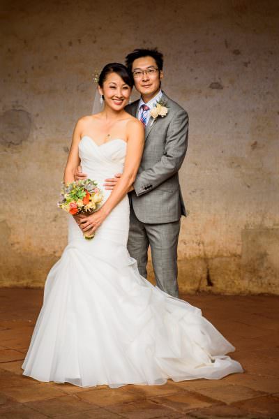formal bride and groom portrait destination wedding at Convento de las Capuchinas and reception at San Jose El Viejo in Antigua, Guatemala.