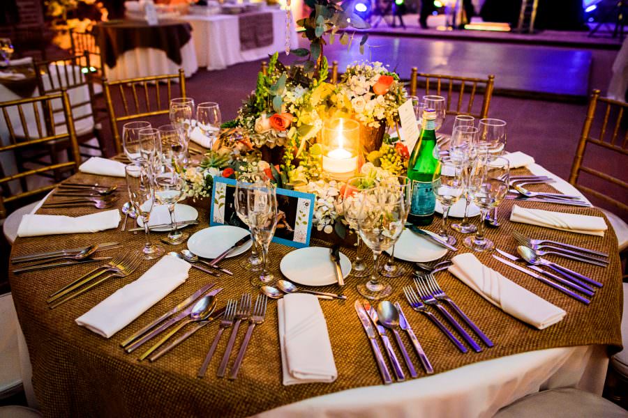table settting detail photography at wedding reception at San Jose El Viejo in Antigua, Guatemala.