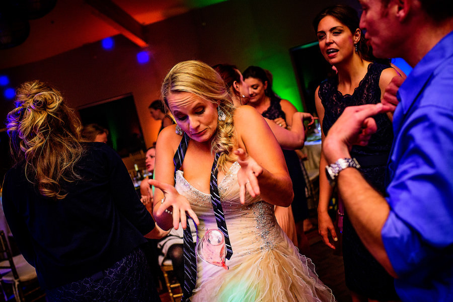 bride drops wine glass destination wedding Cave B Inn and Spa Quincy Washngton