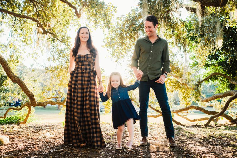 Charleston wedding photographer Ben Chrisman with his family in Hampton Park