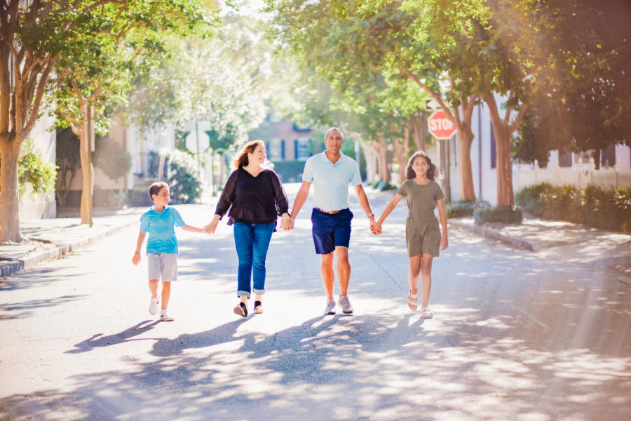 Charleston family photography downtown