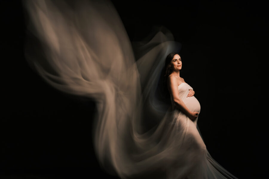 Charleston maternity portraits in studio