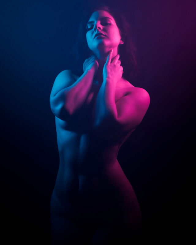 colorful female boudoir session